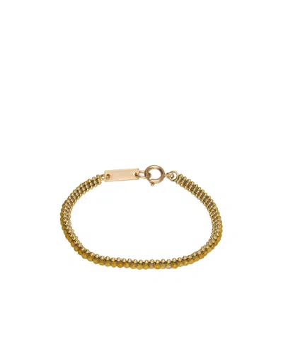 Isabel Marant Metal Bracelets In Yellow