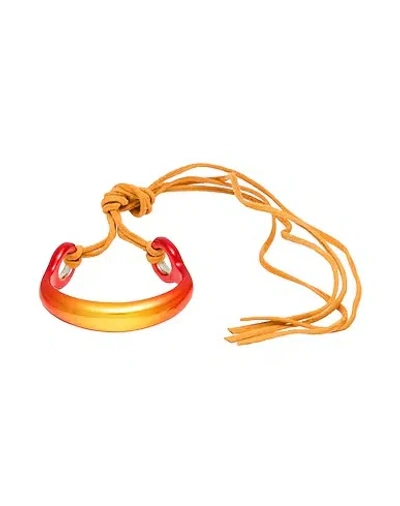 Isabel Marant Metal Leather Bracelet In Yellow