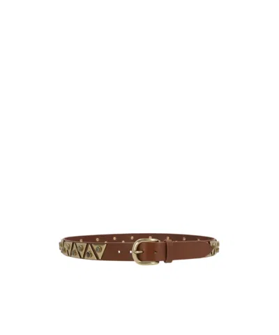 Isabel Marant Metal Nameplate Belt In Brown