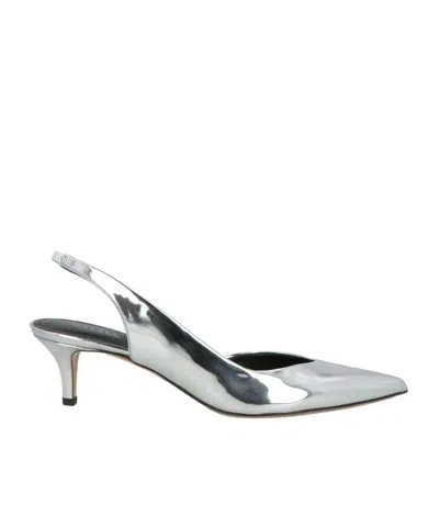 Isabel Marant Metallic Patent Leather Stiletto Heels In White