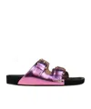 Isabel Marant Metallic Technical Sandals In Pink
