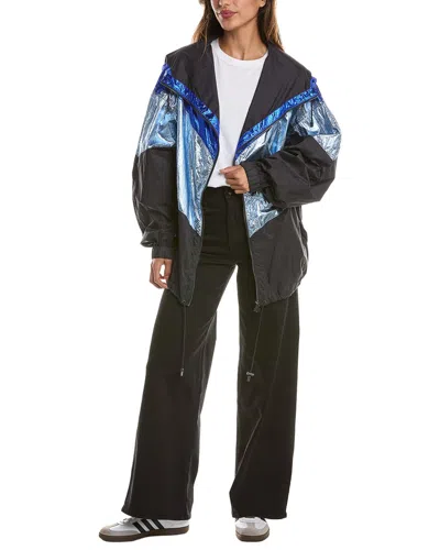 Isabel Marant Metallic Windbreaker Jacket In Blue