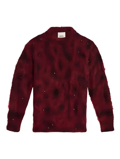 Isabel Marant Mickaella Sequin-embellished Pullover In Burgundy