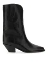 Isabel Marant Black Cow Leather Boots In Black