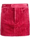 Isabel Marant Mid-rise Corduroy Miniskirt In Pink