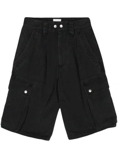 Isabel Marant Mid-rise Loose-fit Cargo Shorts In Black