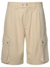 Isabel Marant Knee Length Cargo Pockets Shorts In Ecru