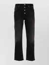 Isabel Marant Mid-rise Slim Cut Trousers With Raw-cut Hem