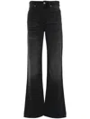 Isabel Marant Belvira Flowing Bootcut Jeans In Black