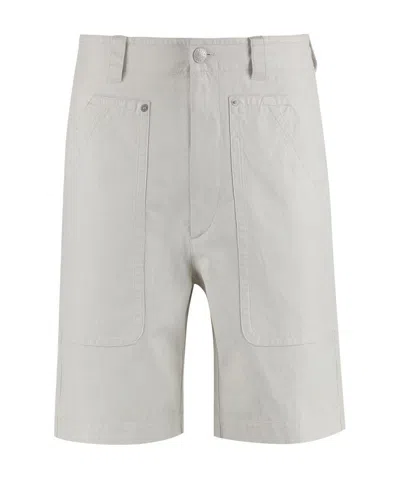 Isabel Marant Mid-waist Straight Shorts In White