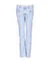 Isabel Marant Middle Waist Straight Tube Jeans In Blue