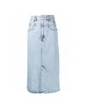 Isabel Marant Midi Denim Skirt In Blue