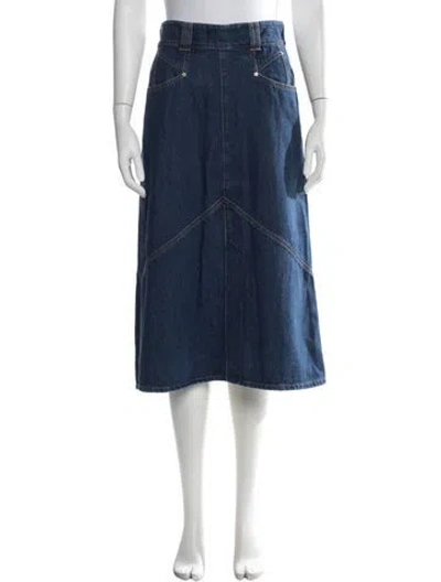 Pre-owned Isabel Marant Midi Length Skirt In Blue