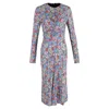 Isabel Marant Midi Linario Printed Dress In Multicolor Viscose In Multi