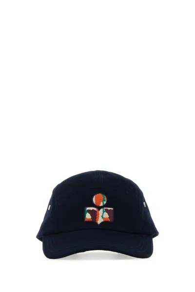 ISABEL MARANT MIDNIGHT BLUE COTTON TEDJI BASEBALL CAP