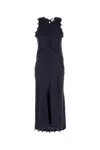 Isabel Marant Abito Jadelia In Raso Blu Notte Donna In Black