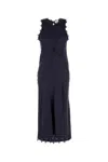 Isabel Marant Abito Jadelia In Raso Blu Notte Donna In Black