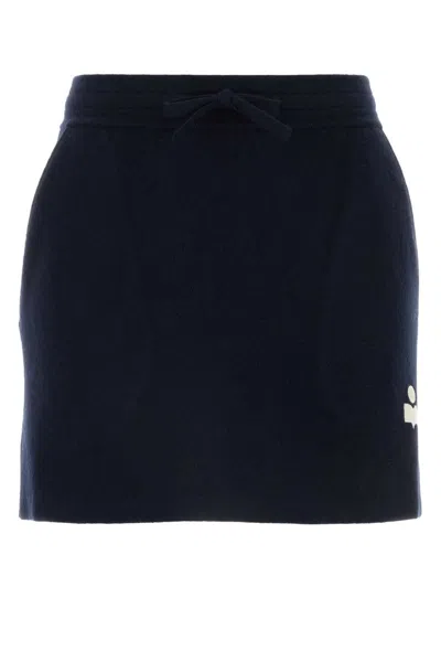 Isabel Marant Midnight Blue Stretch Cotton Blend Amaline Mini Skirt