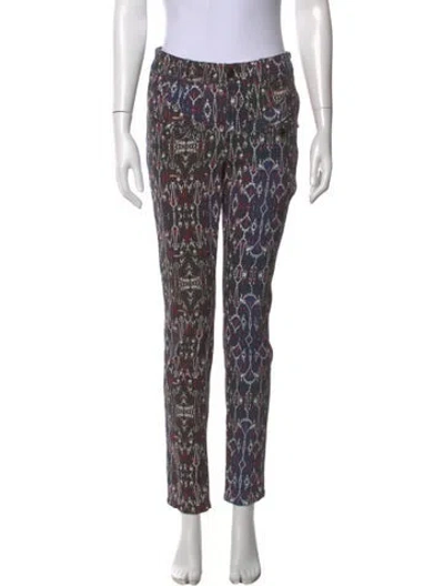 Pre-owned Isabel Marant Mid-rise Skinny Leg Jeans In Black