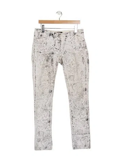 Pre-owned Isabel Marant Mid-rise Skinny Leg Jeans In White