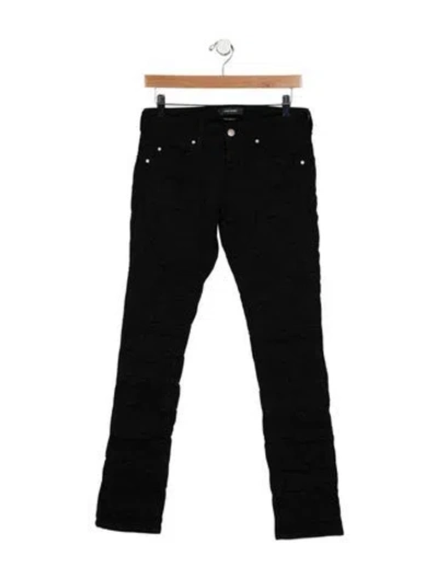 Pre-owned Isabel Marant Mid-rise Straight Leg Jeans In Black