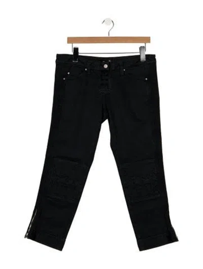 Pre-owned Isabel Marant Mid-rise Straight Leg Jeans In Black/blue