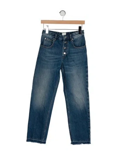 Pre-owned Isabel Marant Mid-rise Straight Leg Jeans In Blue