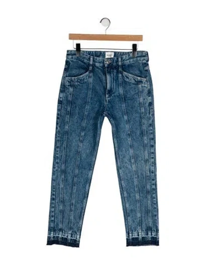 Pre-owned Isabel Marant Mid-rise Straight Leg Jeans In Blue