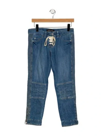 Pre-owned Isabel Marant Mid-rise Straight Leg Jeans In Blue