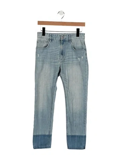 Pre-owned Isabel Marant Mid-rise Straight Leg Jeans In Blue