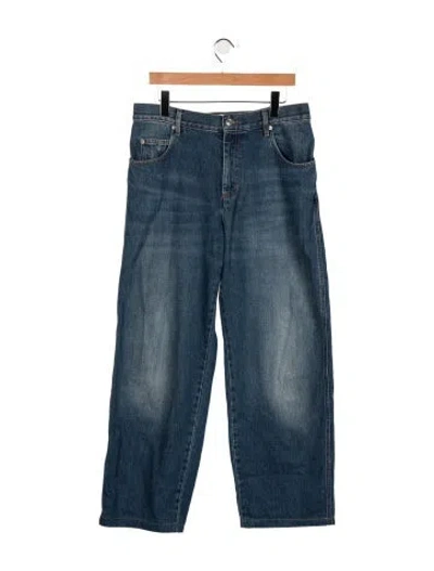 Pre-owned Isabel Marant Mid-rise Straight Leg Jeans In Blue