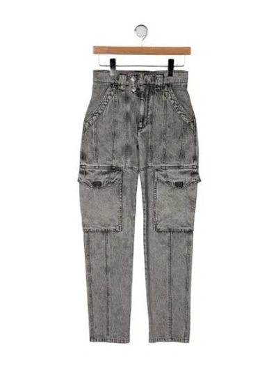 Pre-owned Isabel Marant Mid-rise Straight Leg Jeans In Gray