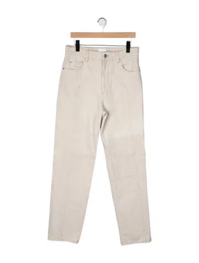 Pre-owned Isabel Marant Mid-rise Straight Leg Jeans In Neutral