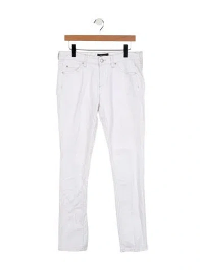 Pre-owned Isabel Marant Mid-rise Straight Leg Jeans In White