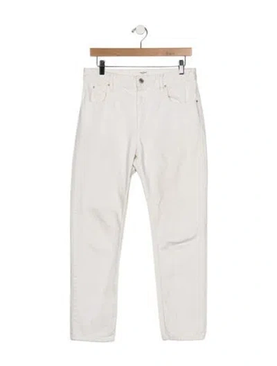 Pre-owned Isabel Marant Mid-rise Straight Leg Jeans In White