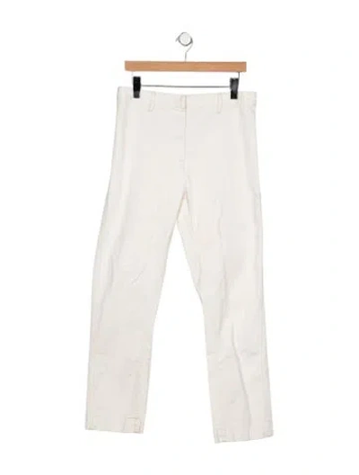 Pre-owned Isabel Marant Mid-rise Straight Leg Jeans In White