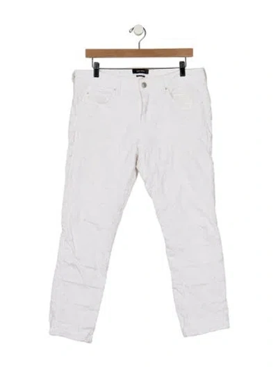 Pre-owned Isabel Marant Mid-rise Straight Leg Jeans In White