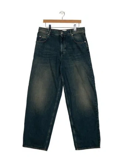Pre-owned Isabel Marant Mid-rise Wide Leg Jeans In Blue
