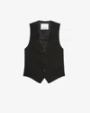 Isabel Marant Pinstripe Sleeveless Waistcoat In Black
