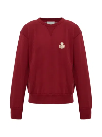 Isabel Marant Mike Logo-print Sweatshirt In Burgundy