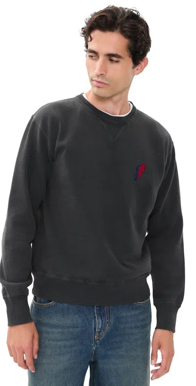 Isabel Marant Mike Embroidered Sweatshirt In Black