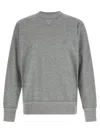 Isabel Marant Ribbed Cuff Long Sleeve Crew Neck Sweatshirt In Gray