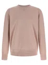 Isabel Marant Crew Neck Sweatshirt Featuring Ribbed Cuffs In Pink