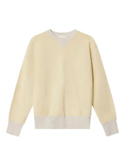 Isabel Marant Miker Embroidered Sweatshirt In Yellow