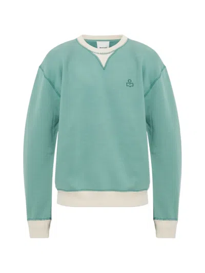 Isabel Marant Miker Logo-embroidered Sweatshirt In Green