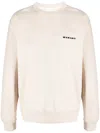 Isabel Marant Embroidered-logo Crew-neck Sweatshirt In 90lb Light Beige