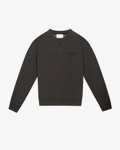 Isabel Marant Logo Detail Cotton Blend Sweatshirt In Black