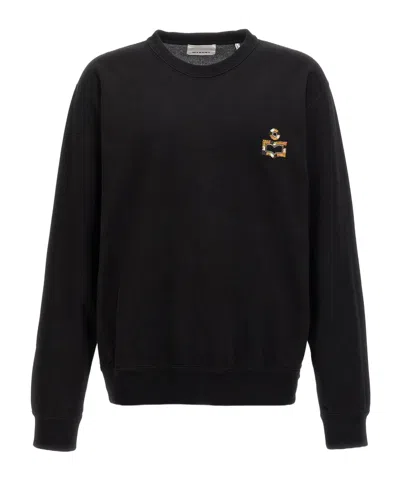 Isabel Marant Mikoe Logo-embroidered Crewneck Sweatshirt In Black