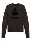 Isabel Marant Mikoy Embroidered-logo Cotton Sweatshirt In Brown