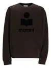 Isabel Marant Mikoy Embroidered-logo Cotton Sweatshirt In Brown